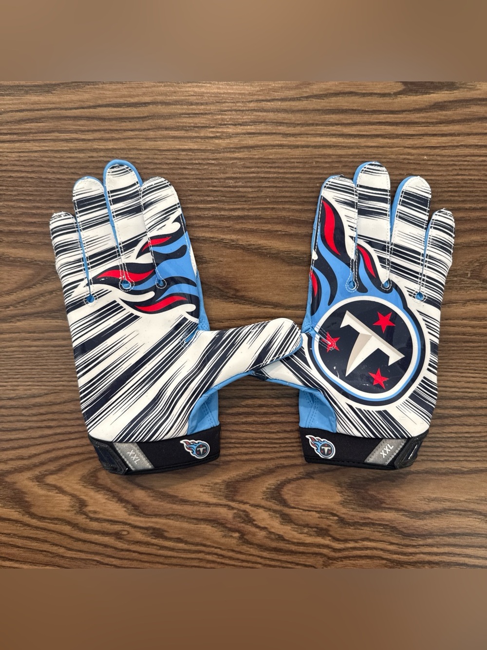 Size 2XL Nike Tennessee Titans Vapor Jet 3.0 Receiver DB Gloves - PGF339-041